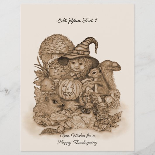 幸せ最高のな感謝祭を祈る チラシ (正面)