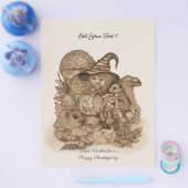 幸せ最高のな感謝祭を祈る チラシ (シングル)