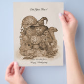 幸せ最高のな感謝祭を祈る チラシ (手)