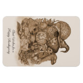 幸せ最高のな感謝祭を祈る マグネット (横)