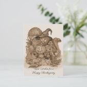 幸せ最高のな感謝祭を祈る 案内ポストカード (スタンド正面)