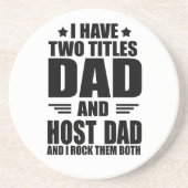 幸せ最高のな父の日の贈り物のアイディア良いホストパパ コースター (正面)