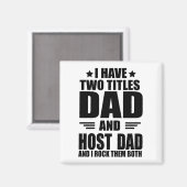 幸せ最高のな父の日の贈り物のアイディア良いホストパパ マグネット (正面/裏面)