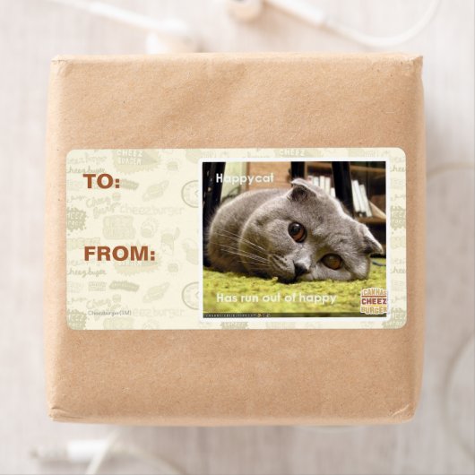 幸せ猫、幸せ ラベル (インサイチュ)