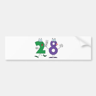 幸せ番号28 バンパーステッカー