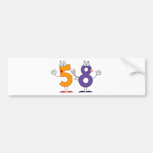 幸せ番号58 バンパーステッカー