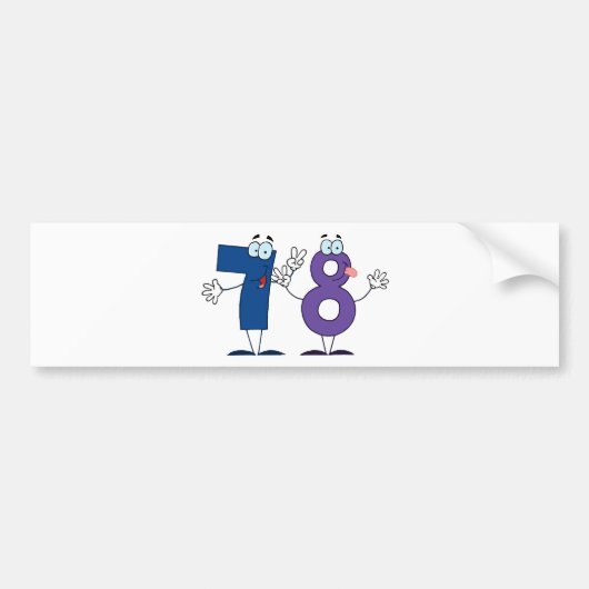 幸せ番号78 バンパーステッカー (正面)