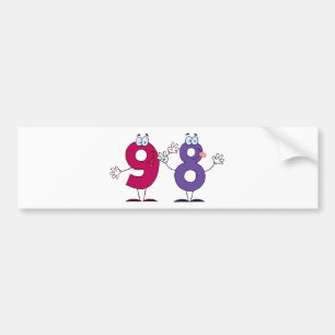 幸せ番号98 バンパーステッカー