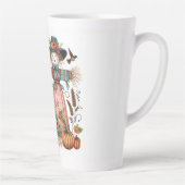 幸せ秋やかわいいカカシと紅葉 カフェラテマグ (右)