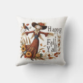 幸せ秋やかわいいカカシと紅葉 クッション (裏面)