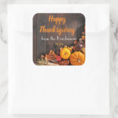 幸せ素朴な感謝祭の秋/秋農産物 スクエアシール (バッグ)