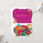 幸せ結婚したな人生のグリーディングカード"プリント カード (正面/裏面インサイチュ)