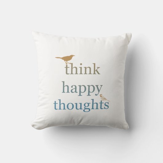 幸せ考えな思い クッション (正面)