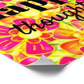 幸せ考えな思考フラワーブライトサンシャイン ポスター (角)