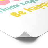 幸せ考えに幸せマインドセット前向きキッズプリント ポスター (角)