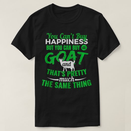 幸せ買にもヤギ買のGif Tシャツ (デザイン正面)