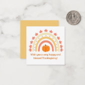 幸せ賛美な感謝的なカボチャの虹かわいい ノートカード (正面/裏面インサイチュ)