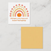 幸せ賛美な感謝的なカボチャの虹かわいい ノートカード (正面/裏面)