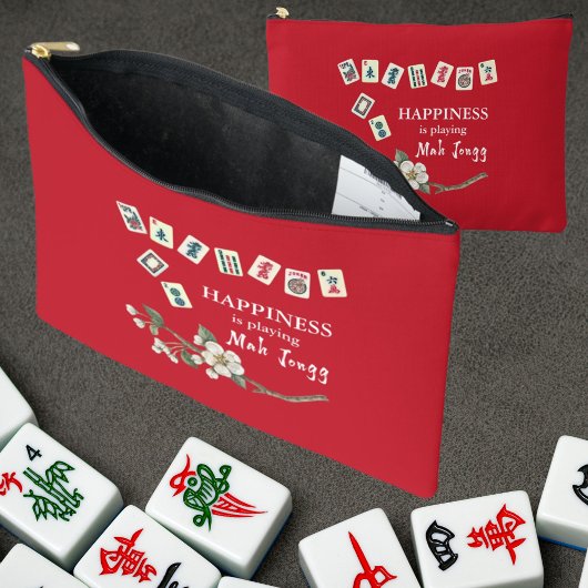 幸せ遊はMah JongとGirls Red アクセサリーポーチ