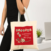 幸せ遊はMah JongとGirls Red トートバッグ