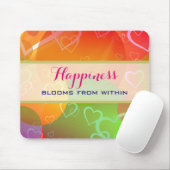 幸せ開花の内側 – カラフルハート マウスパッド (マウス)