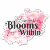 幸せ開花 シール (正面)