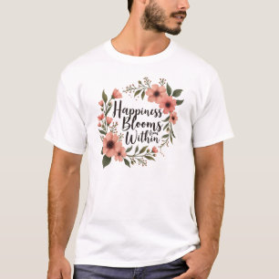 幸せ開花 – 心の喜びを育てる Tシャツ
