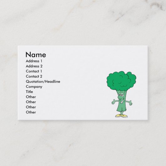 幸せ間抜けなブロッコリー 名刺 (正面)