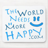 幸せ青い マウスパッド (正面)