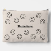 幸せ顔炭セメント – 大型アクセサリーポーチ アクセサリーポーチ (正面)