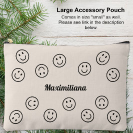 幸せ顔炭セメント – 大型アクセサリーポーチ アクセサリーポーチ