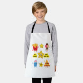 幸せ食べに健康でない エプロン (着用した状態)