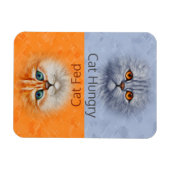 幸せ食べ物を与えな猫 マグネット (横)