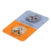 幸せ食べ物を与えな猫 マグネット (左側)