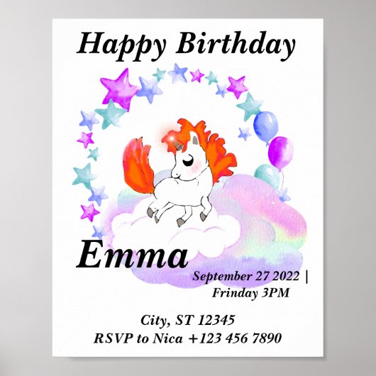 幸せ魔法色の虹の一角 ポスター (正面)