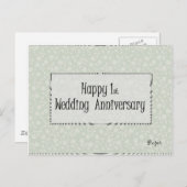 幸せ1位。の結婚記念日 ポストカード (正面/裏面)