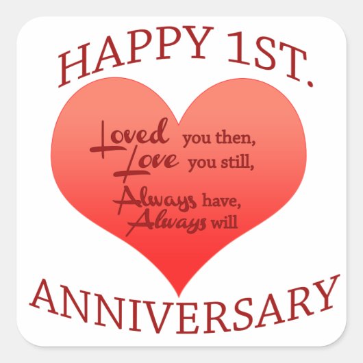 幸せ1位。記念日 スクエアシール (正面)