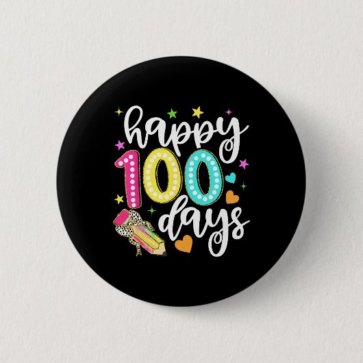 幸せ100日コケットボウアップル100th Day Of Sch 缶バッジ (正面)