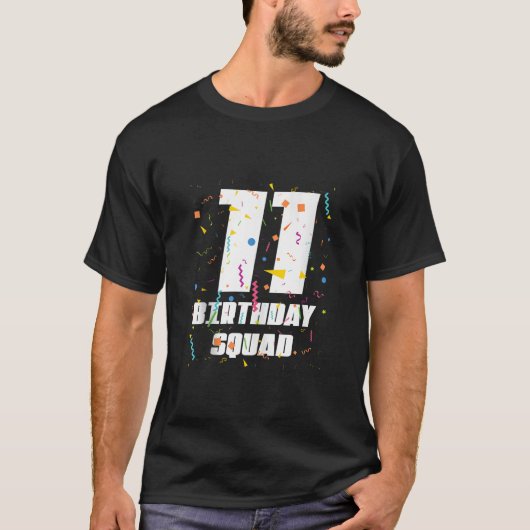 幸せ11誕生日分隊ハッピー11歳の誕生日 Tシャツ (正面)