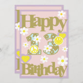 幸せ13誕生日 – 花付きガールズカード シーズンカード (正面/裏面)