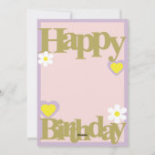 幸せ16誕生日 – 花付きガールズカード シーズンカード (裏面)