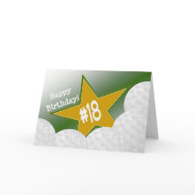 幸せ18誕生日ゴルフスター！