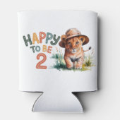 幸せ2ライオンカブ誕生日パーティーの好意 缶クーラー (裏面)