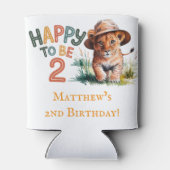 幸せ2ライオンカブ誕生日パーティーの好意 缶クーラー (裏面)
