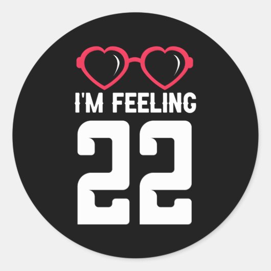 幸せ22位私は感じ22歳 ラウンドシール (正面)