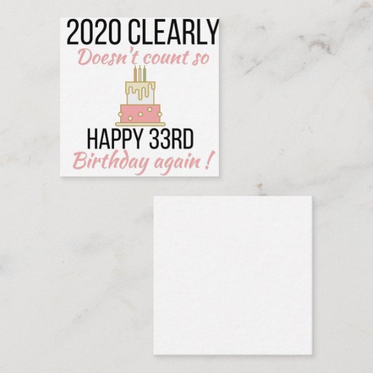 幸せ34誕生日34おもしろい歳の誕生日カード エンクロージャーカード (正面/裏面)