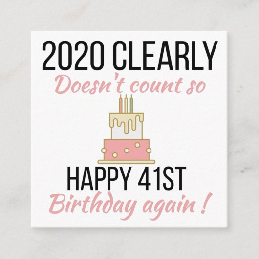 幸せ42日誕生日42おもしろい日バースデーカード エンクロージャーカード (正面)