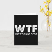 幸せ50パーティーWtf Whosが50おもしろい位に カード (黄色い花)