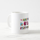 幸せ6誕生日6歳b日サプライズ コーヒーマグカップ (正面左)