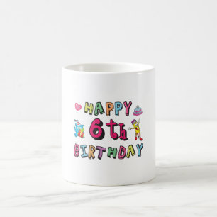 幸せ6誕生日6歳b日サプライズ コーヒーマグカップ